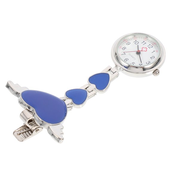 LOLIPPYY Charming Blue Nurse Fob Watch Stylish Metal Pocket Watch for Daily Use with Large Dial Design