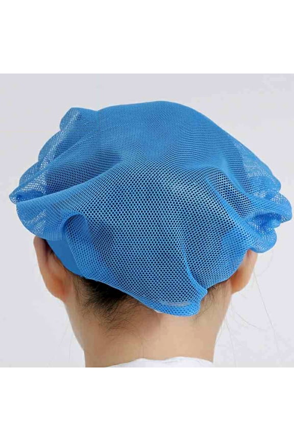 Unisex Chef Hat Mesh Cap Simple Design Cotton Kitchen Cooking Cap Sky Piece