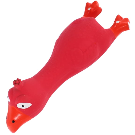 LOLIPPYY Chewable Squeaky Toy Dog Squeaky Toy Red 1Pack for Destructive Behavior Prevention
