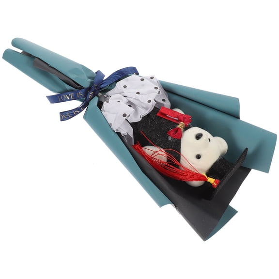 LOLIPPYY Chic Blue Graduation Bear Bouquet for Party Decor and Graduation Present