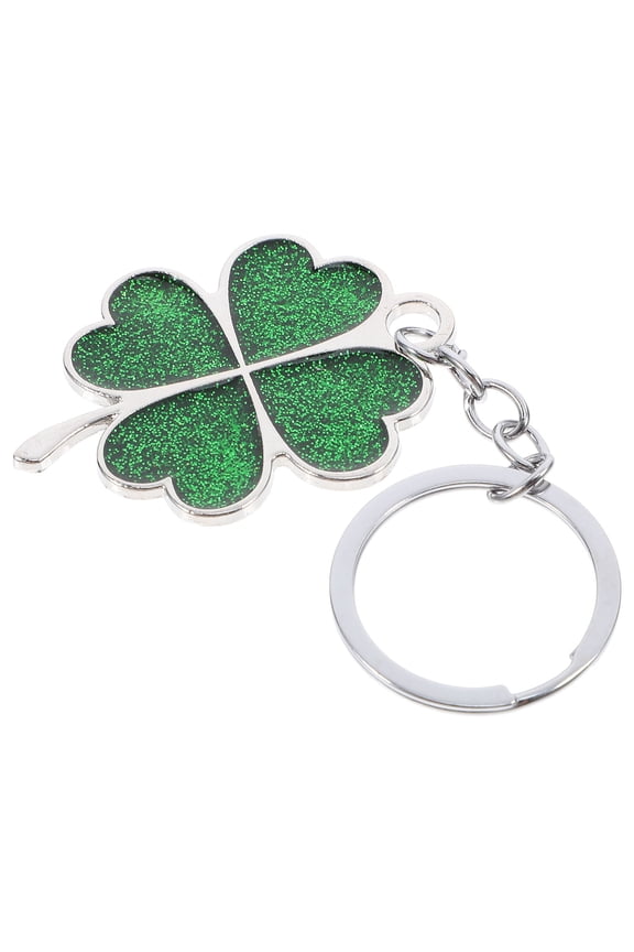 Chic Keychain with Glitter Design Zinc Alloy Lucky Key Ring