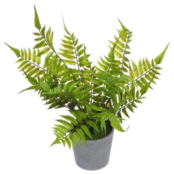 LOLIPPYY Chic Simulation Fern Plant Mini Potted Bonsai Artificial Decor for Home Dark Blue Plastic Desktop Decoration 1pc 4.7in