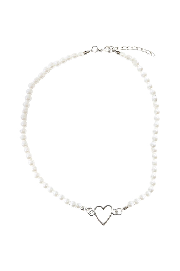 Chic White Necklace for Women's Lightweight Alloy Fake Choker Perfect for Fashion Style