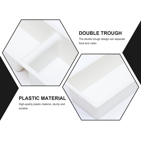 LOLIPPYY Chicken Feeder Trough Pigeon Feeder 2pcs Plastic Water Feeder Bird Feeders Duck Feeder Poultry Feeding Troughs for Livestock Duck Chick