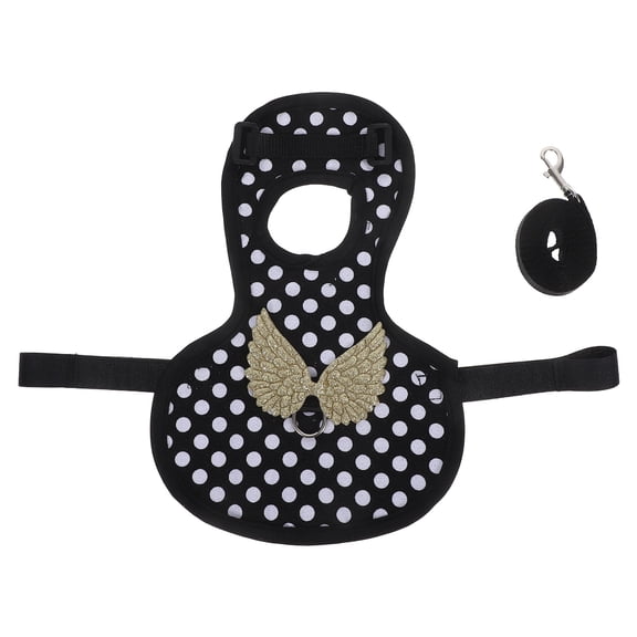 LOLIPPYY Chicken Harness And Leash Chicken Duck Goose Outfit Hen Clothes Adjustable Warm Rooster Jacket Suitable For Chicken Duck Goose Birds Black