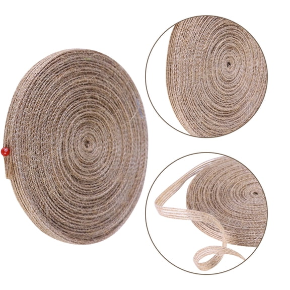 LOLIPPYY Chocolate Burlap Ribbon Natural Jute Twine for Crafts Rustic Wedding Ribbon Decorative Wrapping