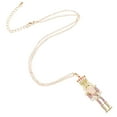 thumbnail image 1 of LOLIPPYY Enamel Nutcracker Necklace with Zirconia Pendant, Festive Christmas Soldier Jewelry for Holiday Party Wear, 1 of 8