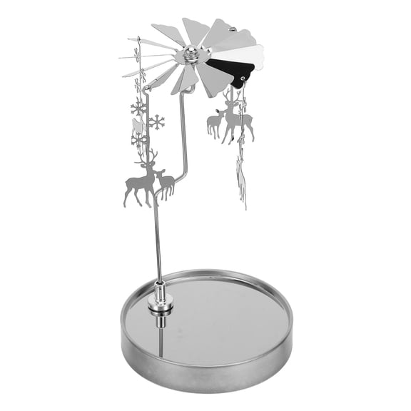 LOLIPPYY Christmas Rotating Candle Holder - Snowflake Candle Holder Christmas Carousel Spinner With Tray For Table Centerpiece Holiday Valentine'S Day