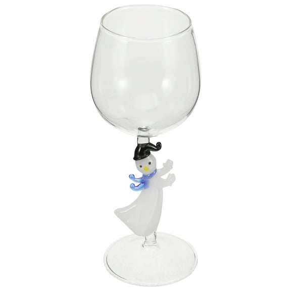 LOLIPPYY Christmas Snowman Goblet Glass Cup for Holiday Parties, Xmas Cocktails, Festive Drinkware and Seasonal Celebrations