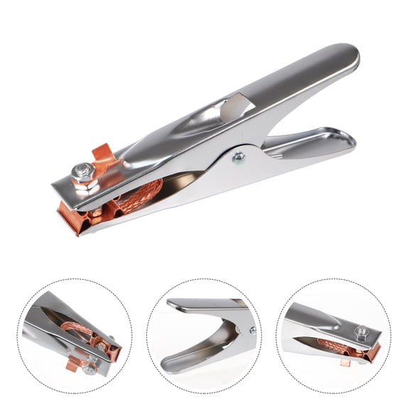 LOLIPPYY Chrome Plated Ground Clamp for Welding with 800a Capacity Heavy Duty Silver