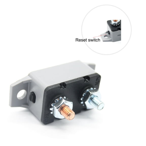 LOLIPPYY Circuit Breaker Manual Reset Grey Waterproof with Mounting Bracket for 12V to 28V Battery Chargers