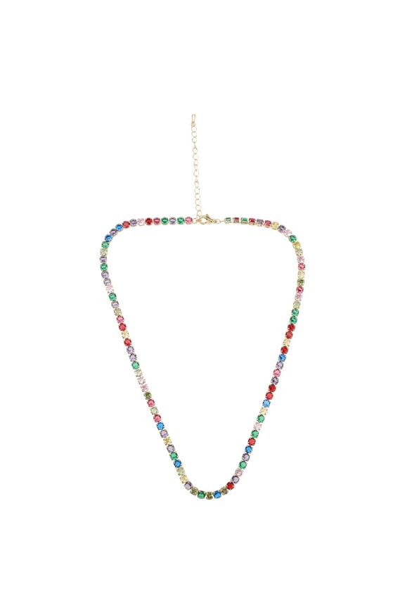 Classic Tennis Necklace For Women Elegant Design For Party And Daily Wear Zirconia