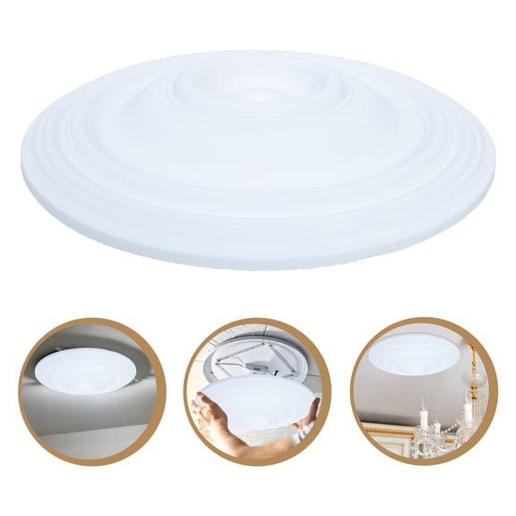LOLIPPYY Elegant White Ceiling Medallion, Easy Install for Chandeliers and Fans