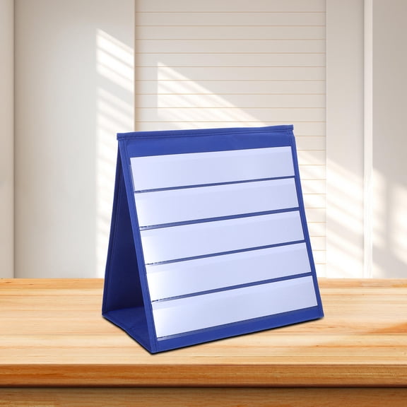 LOLIPPYY Classroom Pocket Chart Stand Blue Desktop Organizer for Anchor Charts and Group Activities
