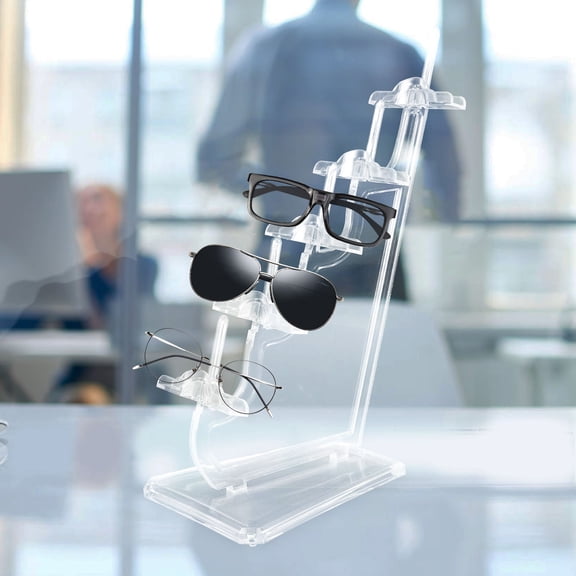 LOLIPPYY Clear Acrylic Display Stand for Glasses Storage with Multi Tier Riser for Home Or Store