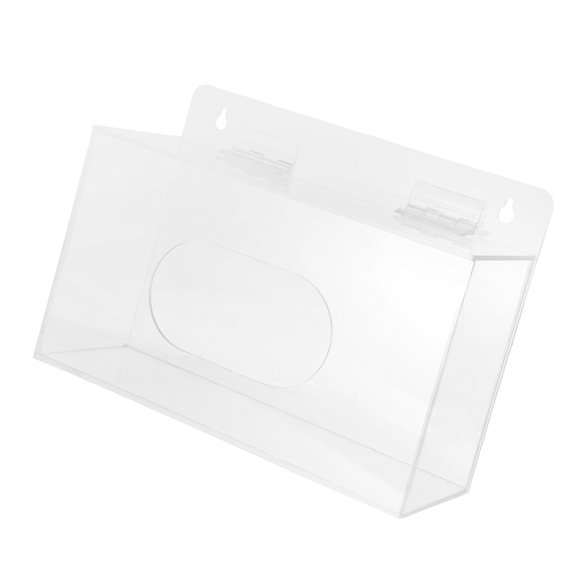 LOLIPPYY Clear Acrylic Face Mask Organizer Wall Mounted Box Space Saving Design for Home Entryway
