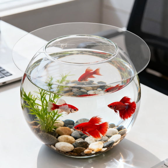 LOLIPPYY Clear Acrylic Fish Tank Lid Cover for Home Use with Anti Jumping and Splash Guard
