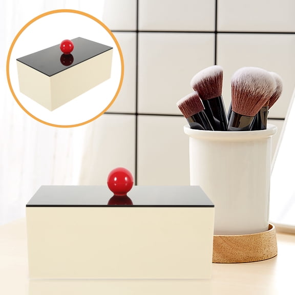 LOLIPPYY Clear Acrylic Lipstick Organizer Box with Dividers and Lid for Desktop, Vanity, and Dresser Storage