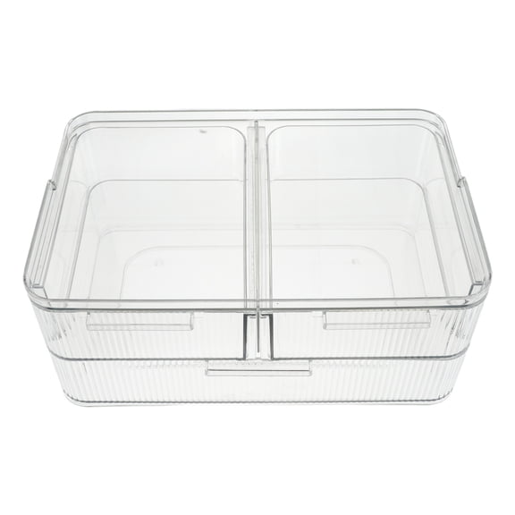 LOLIPPYY Clear Acrylic Makeup Box Storage Organizer for Vanity Countertops and Bathrooms