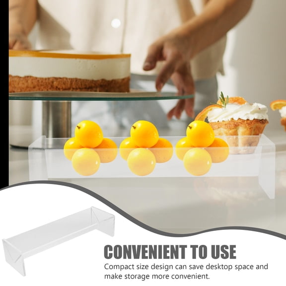 LOLIPPYY Clear Acrylic Serving Tray for Desserts Cookies and Snacks with Non-Slip Surface