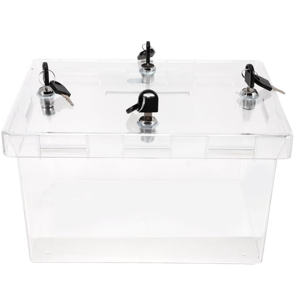 LOLIPPYY Clear Acrylic Wedding Card Box with Lock - Secure Card Holder and Wedding Shoe Storage Organizer