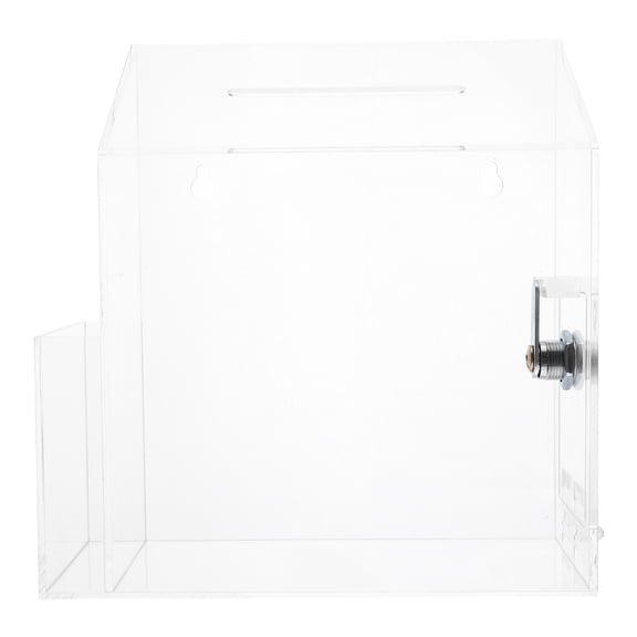 LOLIPPYY Transparent Donation Box with Slot for Fundraising, Office Suggestions, and Charity Events