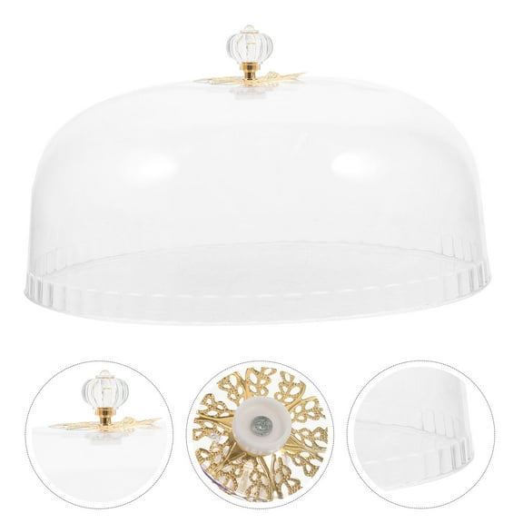 LOLIPPYY Clear Plastic Cake Dome Food Protective Cover with Tight Seal for Freshness Preservation