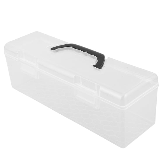 LOLIPPYY Clear Plastic Card Storage Box with Handle for Baseball and Trading Cards