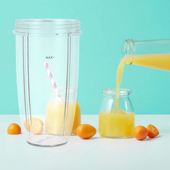 LOLIPPYY Clear Plastic Replacement Blender Cup with Easy Use Design Dishwasher Safe Mixer Cup
