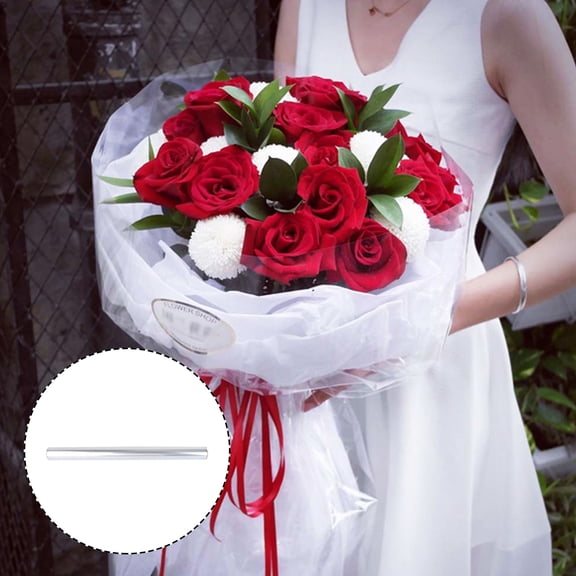 LOLIPPYY Transparent Clear Cellophane Roll for Wrapping Flower Bouquets, Packaging, Party Favors and Crafts