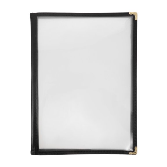 LOLIPPYY Clear Transparent Menu Covers for Restaurant Binder Protection Against Stains and Oils