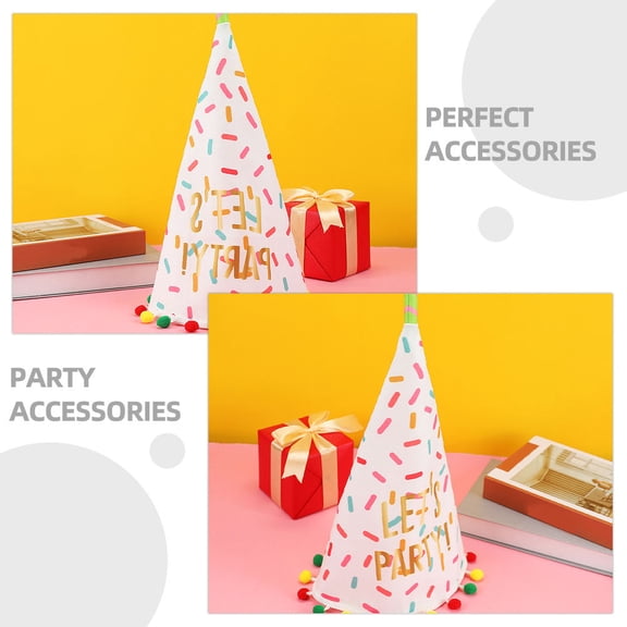 LOLIPPYY Cloth Birthday Party Hat Cone Shape Ideal for Party Headwear and Photo Props