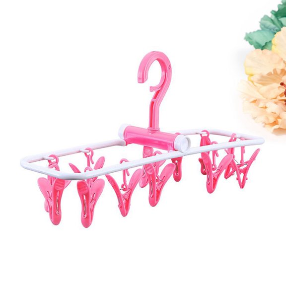 LOLIPPYY Clothes Drying Peg Hanger Laundry Hanger Plastic Rust Resistant for Home Users 1Pcs