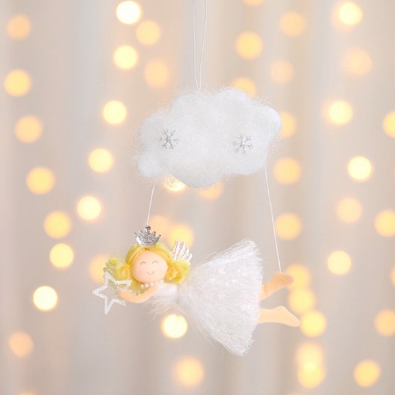 LOLIPPYY Cloud Shaped Hanging Decor Ornament White 1Pack for Christmas Holiday Party Decoration