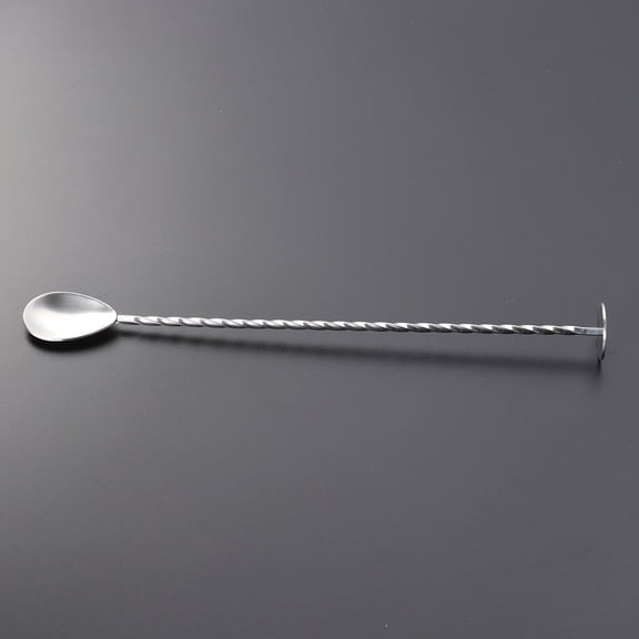 LOLIPPYY Cocktail Threaded Bar Spoon Stainless Steel Swizzle Stick with Twisted Middle for Stirring