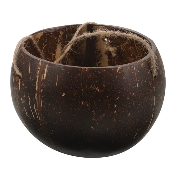 LOLIPPYY Coconut Shell Hanging Planter Basket for Indoor Plants Dark Brown Wall Decor Balcony Use 7.8 Inches