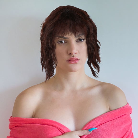 LOLIPPYY Coffee Clip in Fringe Hair Bangs for Women's Synthetic Material Easy Use Fashionable Decoration 12.0 inches