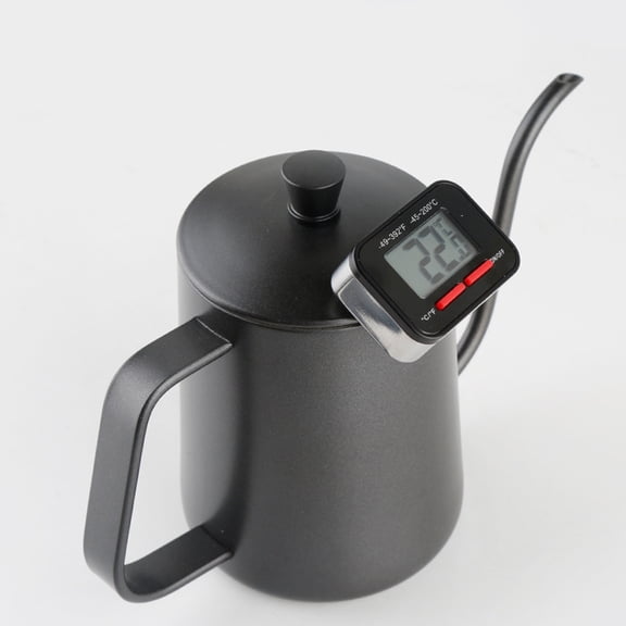 LOLIPPYY Coffee Thermometer Digital Plated Silver Lightweight Portable for Accurate Temperature Measuring