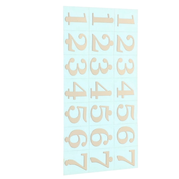LOLIPPYY Coffee Paper Letter Decals for Musical Instruments 3D Notes Plated Gold Foil Craft