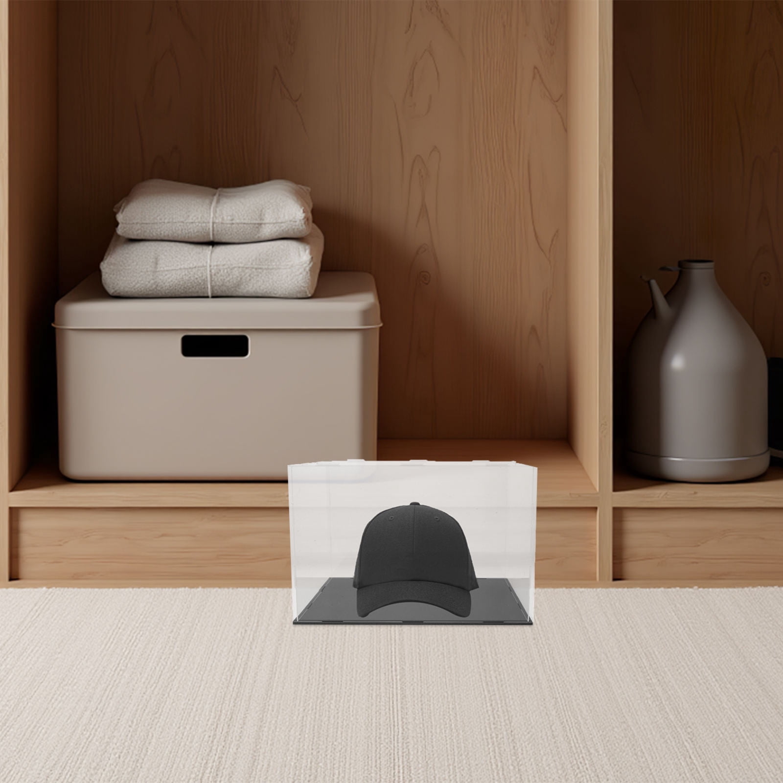 LOLIPPYY Collector Hat Box Clear Acrylic Baseball Cap Showcase with ...