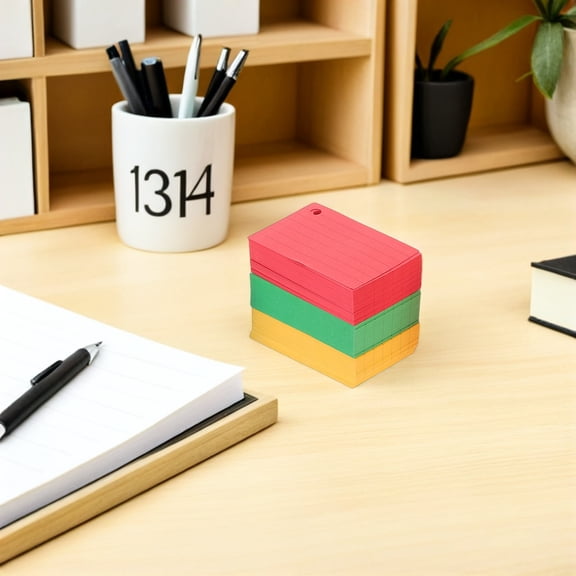 LOLIPPYY Colored Blank Note Cards Compact Size Cardstock Flashcards for Writing and Vocabulary Study