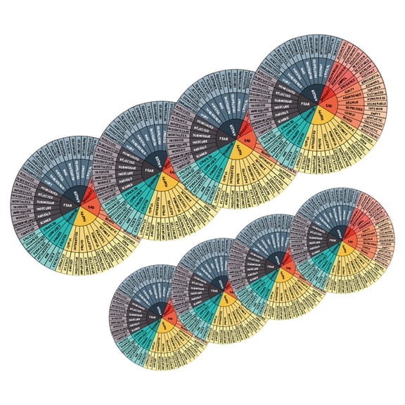 LOLIPPYY Colorful Feeling Wheel Stickers for Laptop, Wall Decor, and More - Self-Adhesive PVC Decals, Multi-Color,