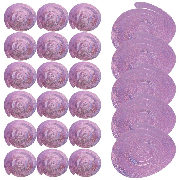 LOLIPPYY Colorful Spiral Party Pendants with Beautiful Violet Shade for Decorative Use PVC Material 30 Pieces