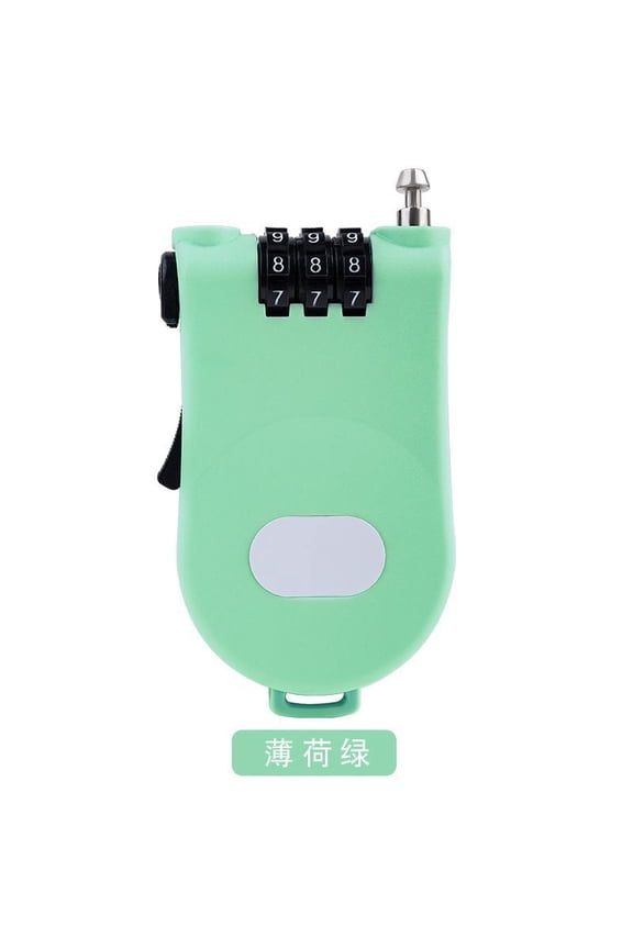 Retractable 3-Digit Combination Cable Lock - Secure Padlock for Bikes, Luggage, Suitcases, Travel and Outdoor Use