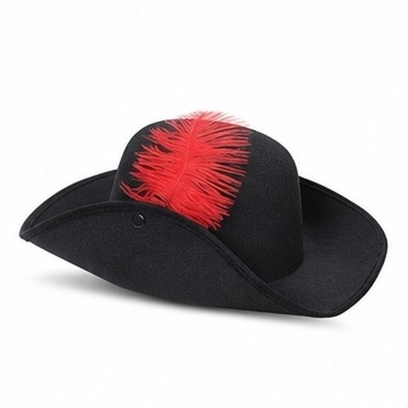 LOLIPPYY Comfortable Black Pirate Style Hat for Carnival Cosplay and Party Decoration