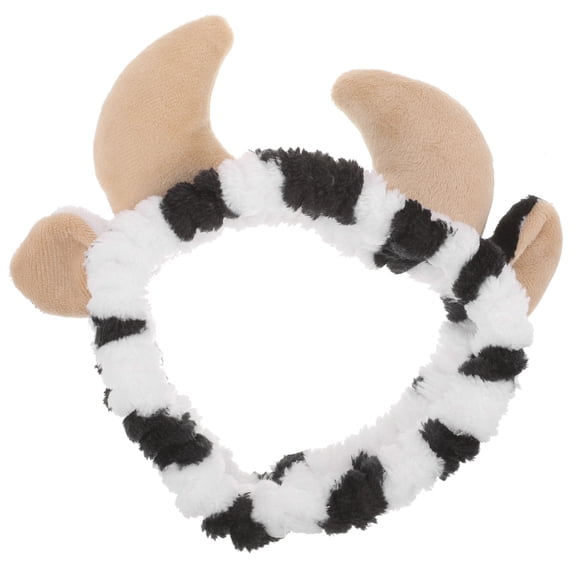 LOLIPPYY Comfortable Plush Cow Horn Headband for Makeup and Skin Care Daily Wear