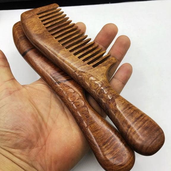 LOLIPPYY Comfortable Smooth Wood Comb Brown Lightweight Haircare Tool for Travel and Home