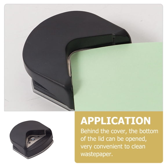 LOLIPPYY Compact Black Paper Corner Trimmer for Accurate Rounded Edges in Scrapbooking