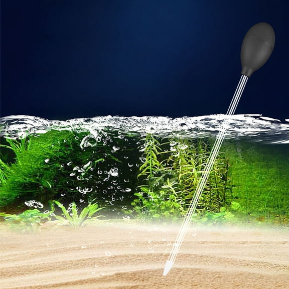 LOLIPPYY Compact Manual Aquarium Siphon Pump for Fish Tank Water Change and Debris Vacuum