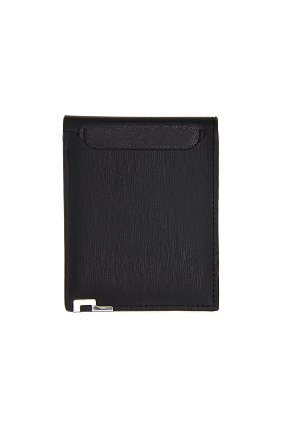 Compact Men's Purse Black with Durable Material and Spacious Compartments for Ids and Cash